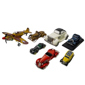 (7 Pc) Vintage Classic Car and Plane Models