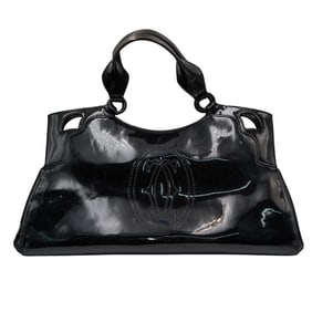 Cartier Black Patent Leather Marcello Bag