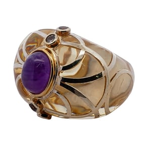 Christha Sabathi Chunky Cocktail Lucite Ring