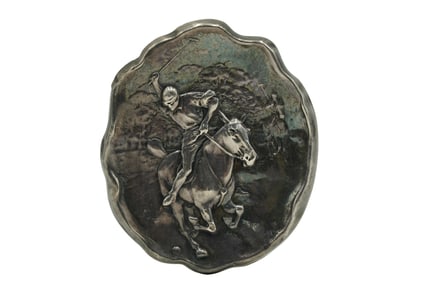 Vintage Sterling Silver Polo Brooch