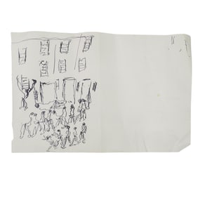 Purvis Young (American, 1943-2010) Mixed Media Painting