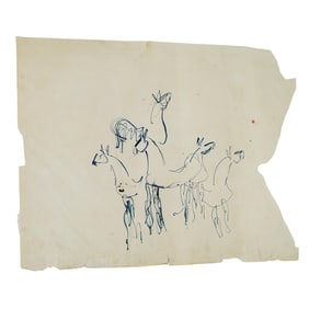 Purvis Young (American, 1943-2010) Mixed Media Painting