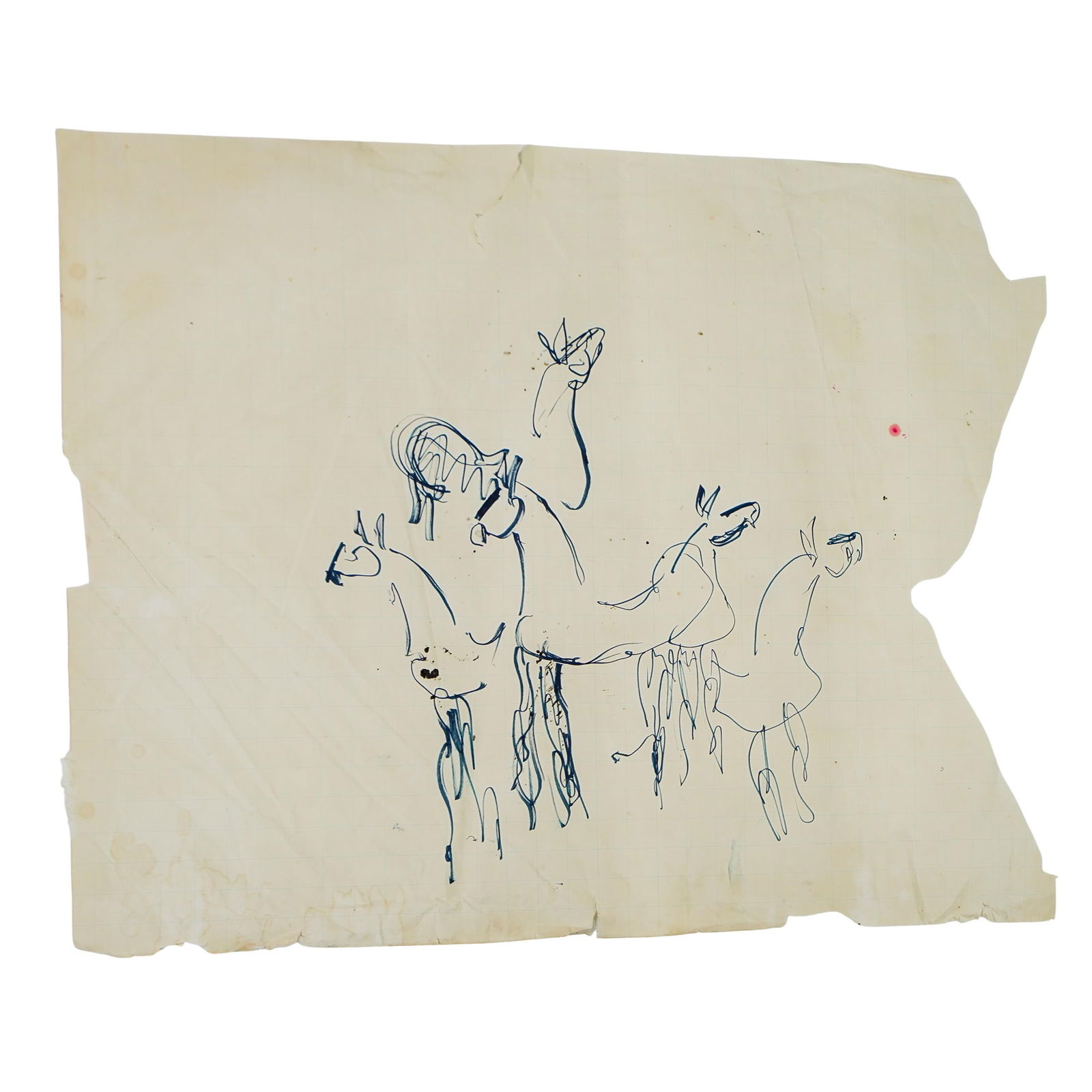 Purvis Young (American, 1943-2010) Mixed Media Painting (1 of 4)