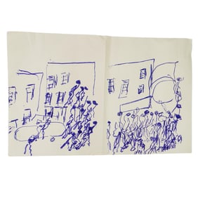 Purvis Young (American, 1943-2010) Mixed Media Painting