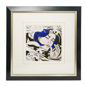 Lichtenstein, Roy (American 1923-1997) "Drowning Girl" Lithograph (c. 1970s)