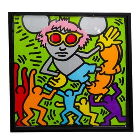 Haring, Keith (American 1958-1990) "Andy Mouse" Screen Print (1986)
