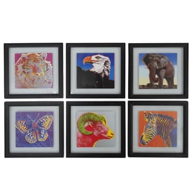 (6 Pcs) After Andy Warhol "Endangered Species" Lithographs