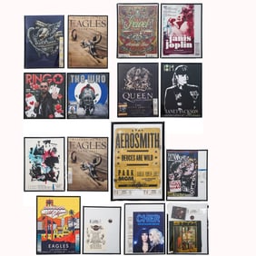 (16 Pcs) Concert Poster & Ticket Collection