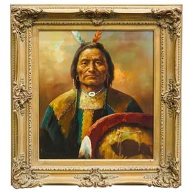 Troy Denton (American, B. 1949) Oil On Canvas Portrait Painting