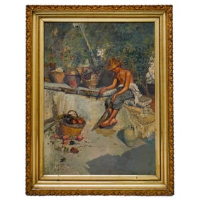 Signed Antique Oil on Canvas