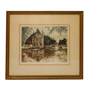 Signed "Van Gelder" Landscape Watercolor