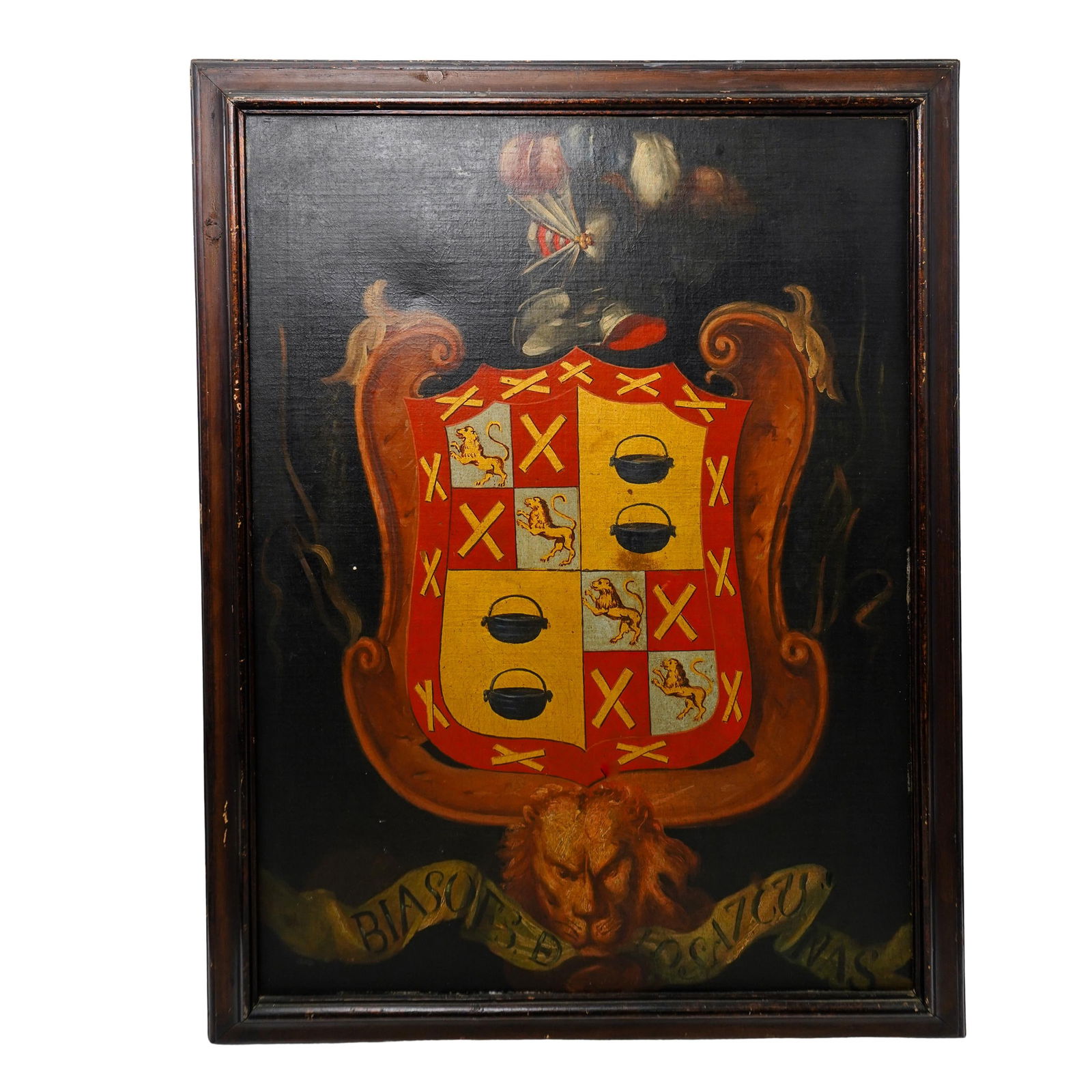 Oil on Canvas Coat of Arms Painting (1 of 5)