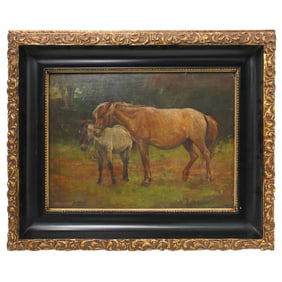 Singed Foster Horse at pasture Painting