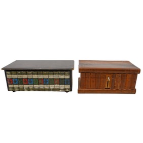 (2 pcs) Hidden Bookcase Puzzle Boxes
