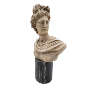 Neoclassical Cast Stone Roman Bust
