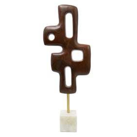 Patinated Metal Abstract Sculpture