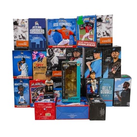 (24 pcs) Miami Marlins Baseball Figurine/Bobblehead Collectibles