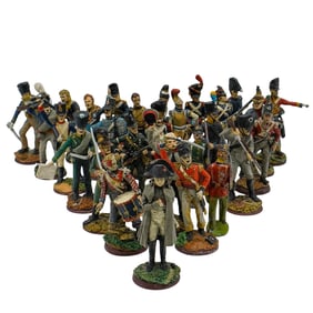 (28 pcs) Franklin Mint Waterloo Regiment Toy Soldiers