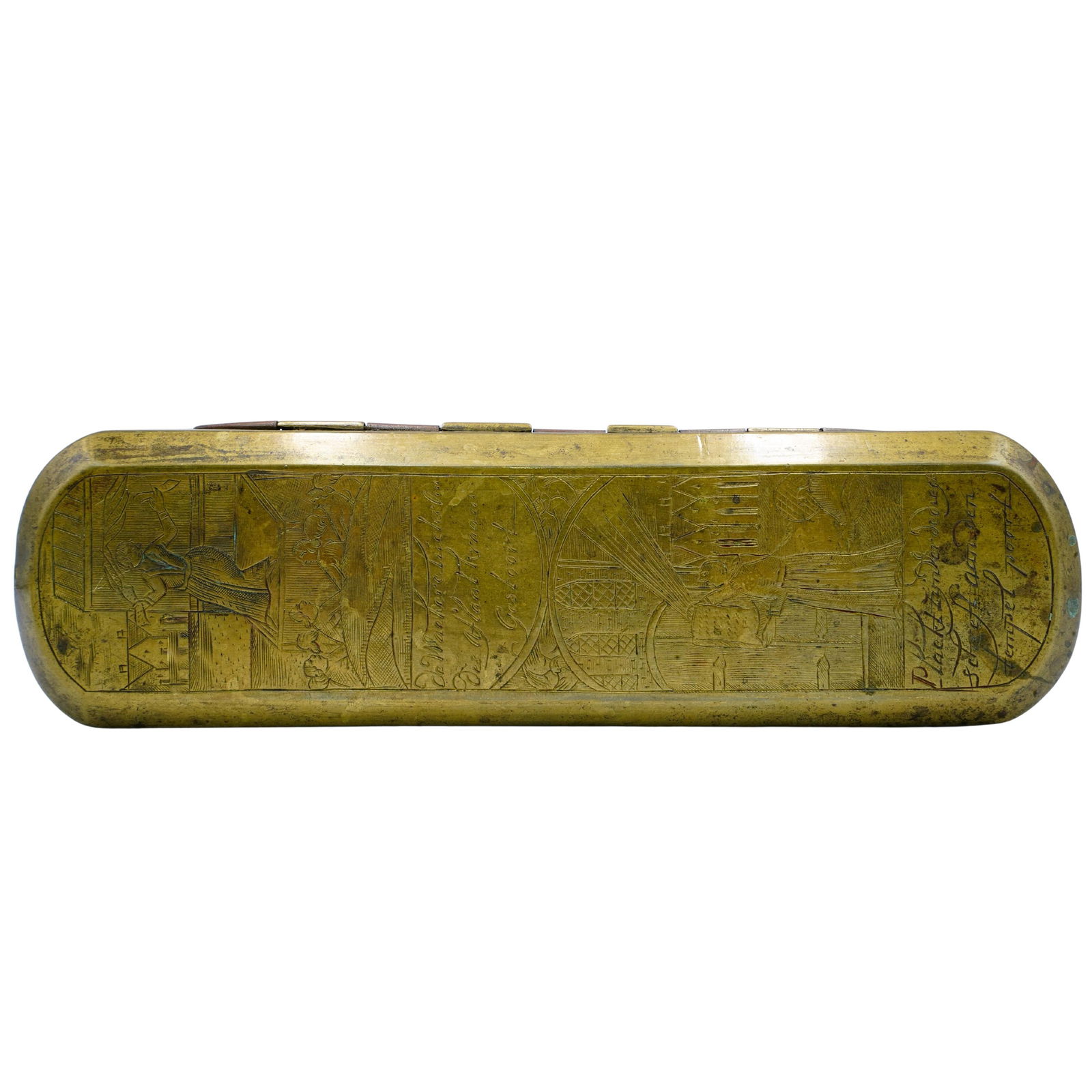 Dutch Etched Brass Tobacco Box (1 of 8)