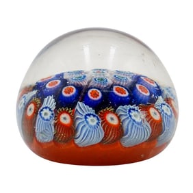 Strathearn (Scottish, 1965-1980) Millefiori Paperweight