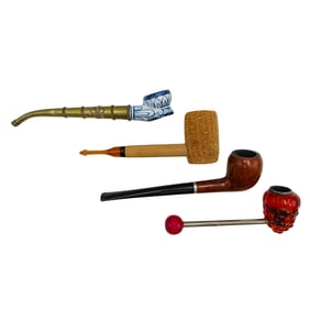 (4 Pcs) Vintage Pipe Collection