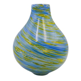 Swirl Art Glass Vase