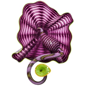 Dale Chihuly (American, b. 1941) Amethyst Persian Pair Glass Sculptures