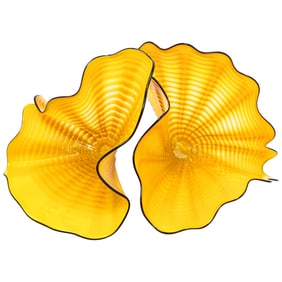 Dale Chihuly (American, b. 1941) Radiant Persian Pair Glass Sculptures