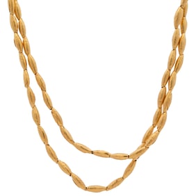 22k Gold Double Strand Necklace