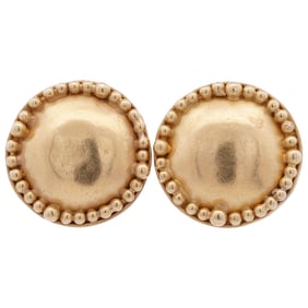 Gloria Natale 22k Gold Round Earrings