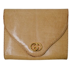 Gucci Brown Leather Tri Fold Wallet