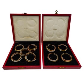 (9 pcs) Cartier Trinity Napkin Rings