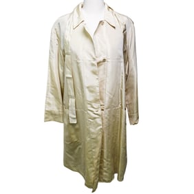 Ivory SIlk Fendi 365 Belted Coat