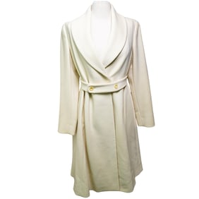 Fendi 365 Virgin Wool Ivory Coat