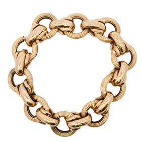 Signed Vintage 18k Gold Bracelet