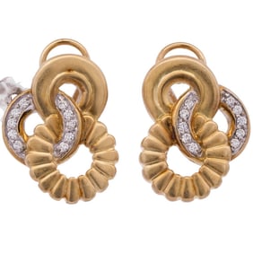SeidenGang 18k Yellow Gold & Diamond Earrings