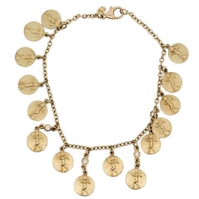 SeidenGang 18k Yellow Gold & Diamond Charm Bracelet