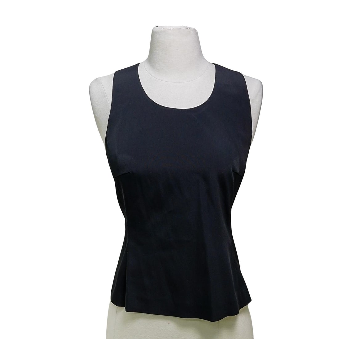 Prada Grey Scoop Neck Blouse (1 of 6)