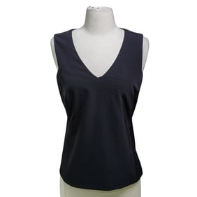 Prada Gray V Neck Blouse