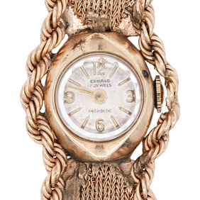 Vintage 14k Gold Incabloc Watch