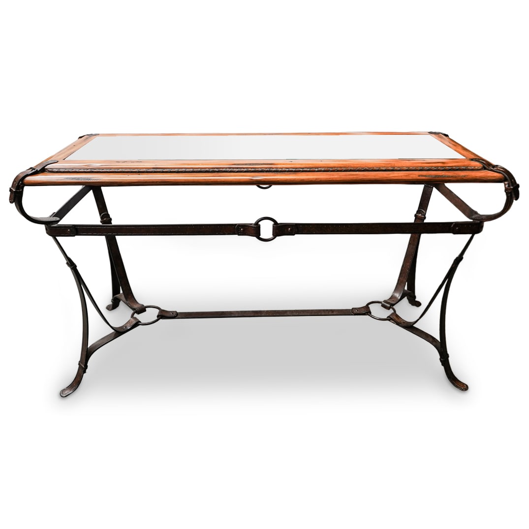 Jacques Adnet Style Designer Equestrian Console Table (1 of 11)