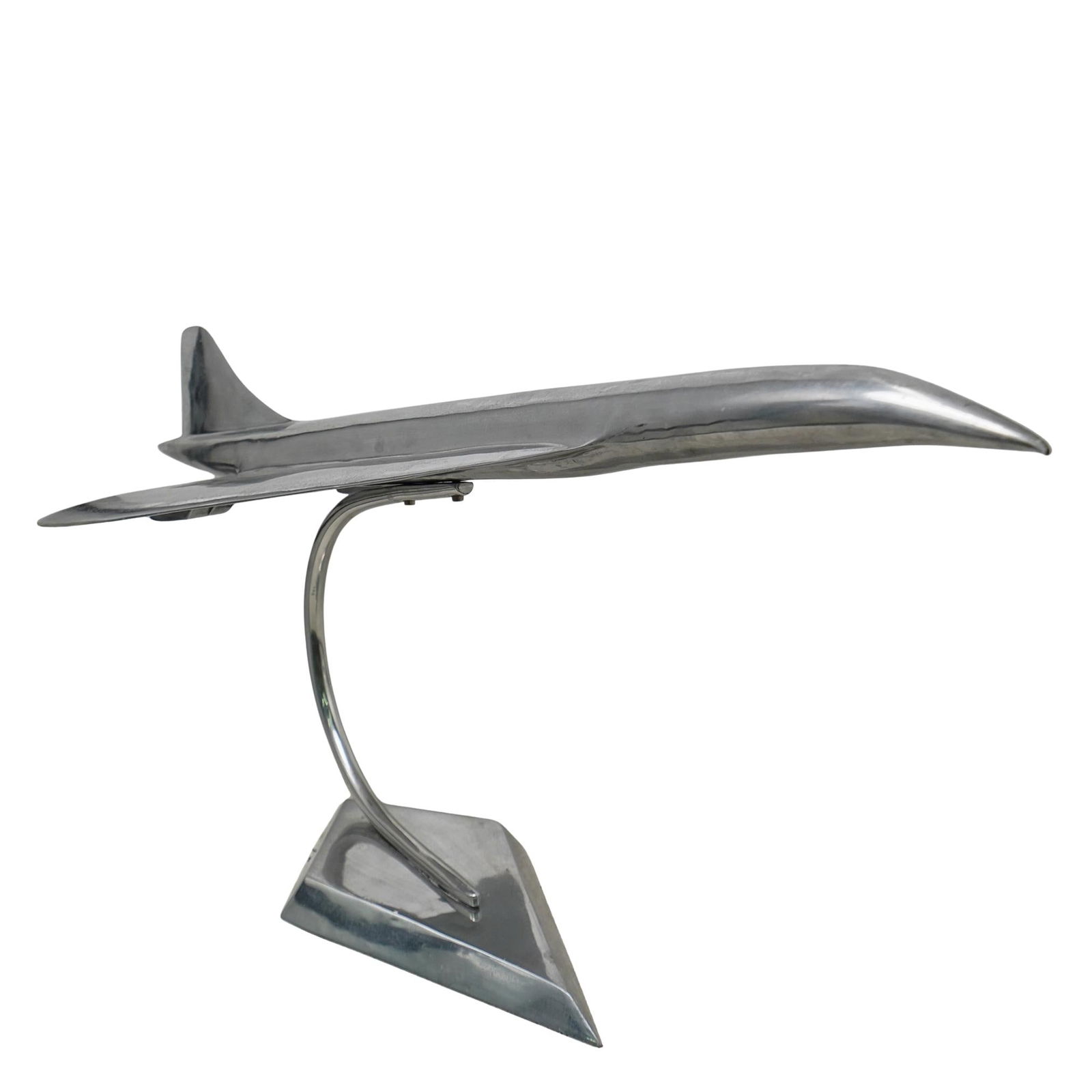 Large Vintage Concorde Jet Silvered Pewter Model (1 of 10)
