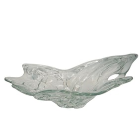 Large Signed Glass Centerpiece Home