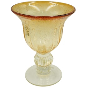 Murano Glass Amber Compote