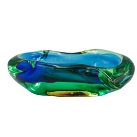 Heavy Murano Glass Sommerso Center Bowl