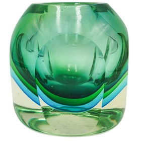 Murano Glass Sommerso Bud Vase