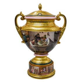 Large Royal Vienna Porcelain Urn