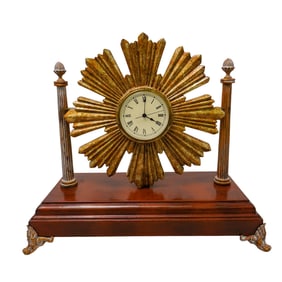 Maitland Smith Gilded Sunburst Clock