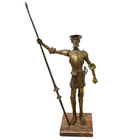 Vintage Brass Sculpture of Don Quixote