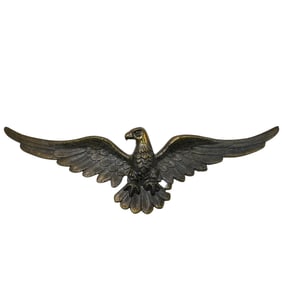 Vintage Bronze Eagle Wall Hanging Sculpture